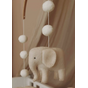 Handgemaakte olifanten muziekmobiel Little Loua 3