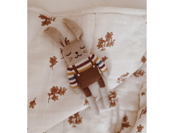 Bunny knit toy | rainbow sweater