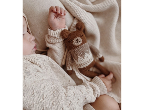 Teddy knit toy | oat jacquard sweater