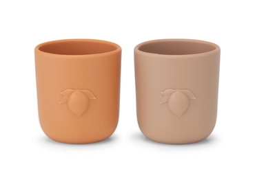 2pack silicone lemon cup blush/terracotta 