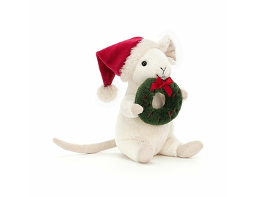 Knuffel Merry Mouse kerstkrans